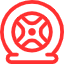 Flat tire roadside service icon